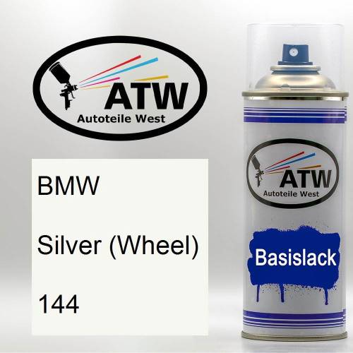 BMW, Silver (Wheel), 144: 400ml Sprühdose, von ATW Autoteile West.